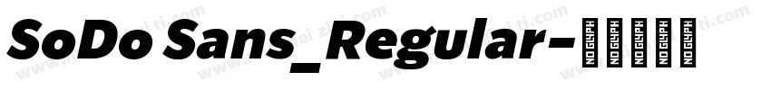 SoDo Sans_Regular字体转换
